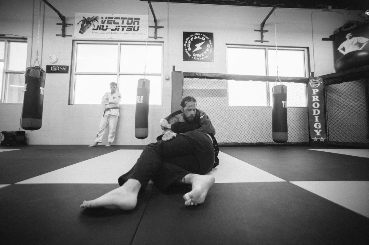 Martial artists training on the mats at Buffalo United